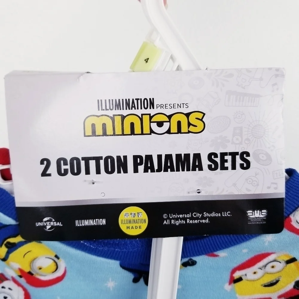 Minions 4-Piece Christmas Pajama Set NWT size 4
